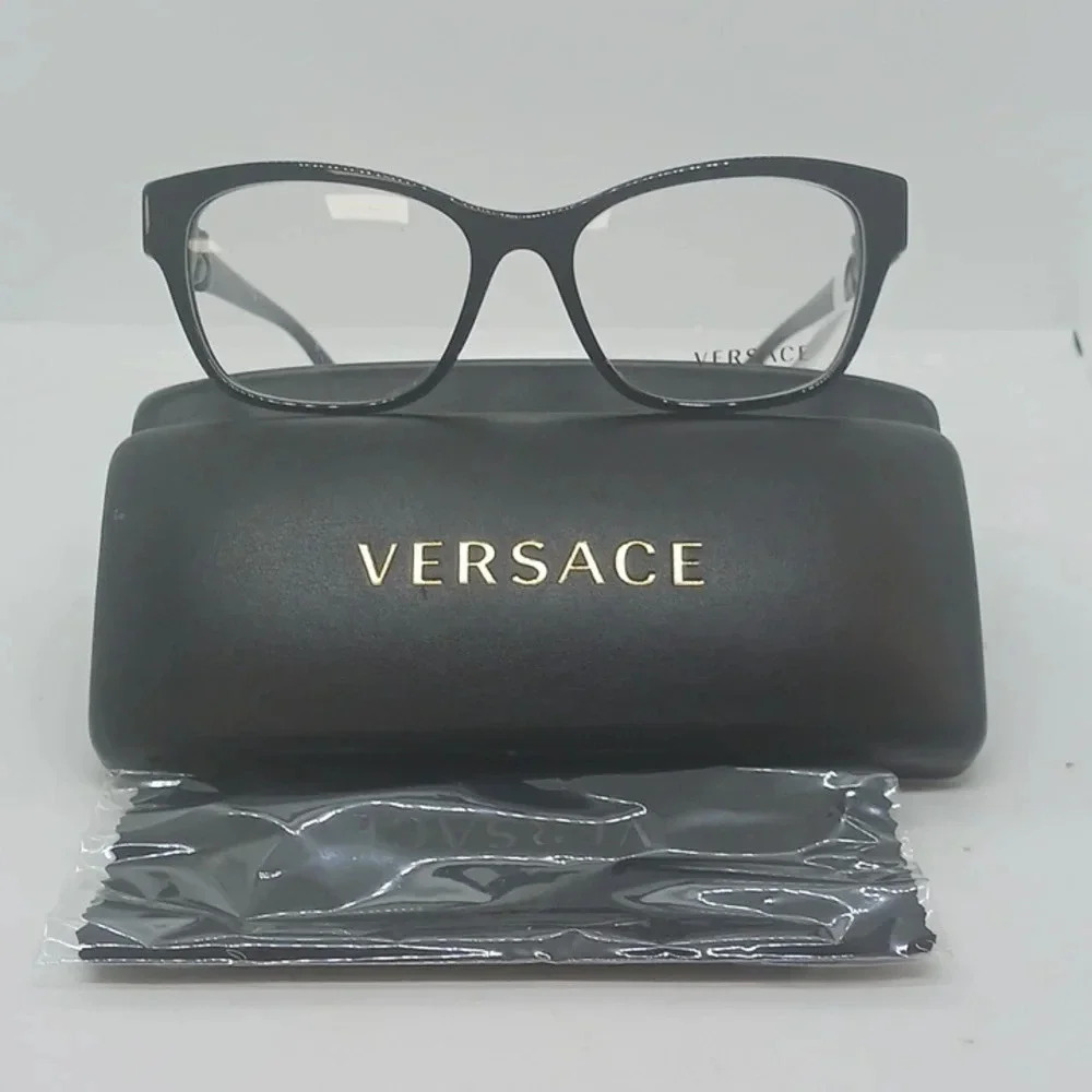 NWT RX-ABLE VERSACE EYEGLASS FRAMES 3306 BLACK/GOLD